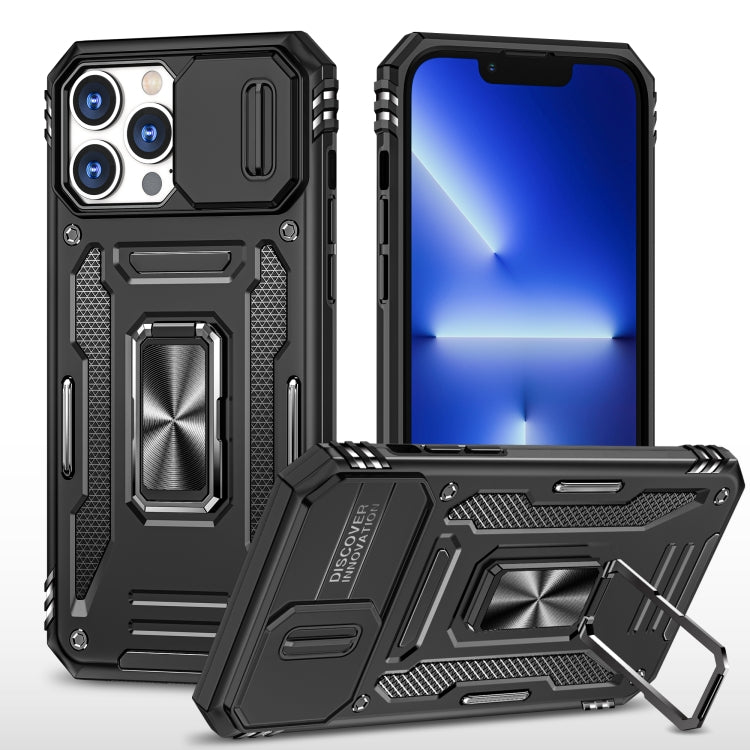 Armor PC + TPU Camera Shield Phone Case, For iPhone 15 Pro, For iPhone 15 Plus, For iPhone 15