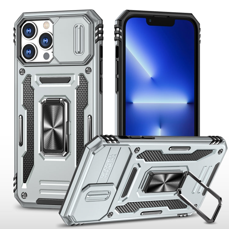 Armor PC + TPU Camera Shield Phone Case, For iPhone 15 Pro, For iPhone 15 Plus, For iPhone 15