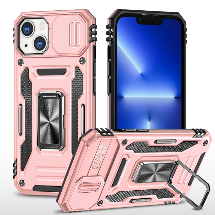 Armor PC + TPU Camera Shield Phone Case, For iPhone 15 Pro, For iPhone 15 Plus, For iPhone 15
