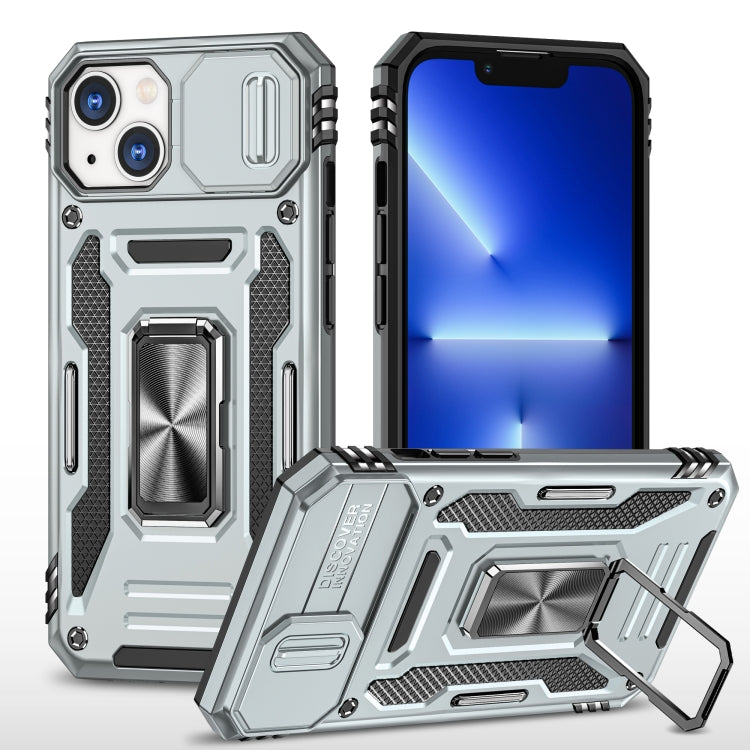 Armor PC + TPU Camera Shield Phone Case, For iPhone 15 Pro, For iPhone 15 Plus, For iPhone 15