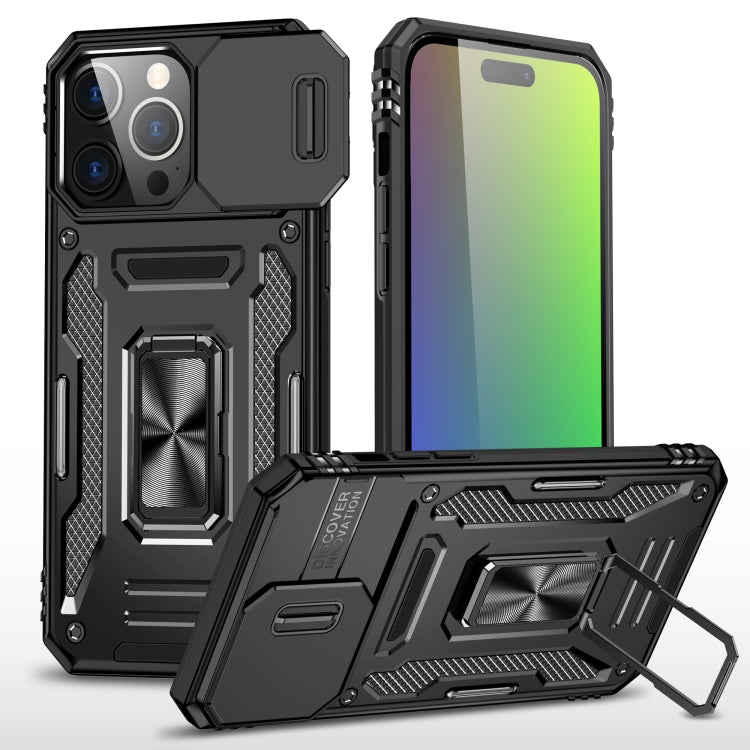 Armor PC + TPU Camera Shield Phone Case, For iPhone 16e, For iPhone 16 Pro Max, For iPhone 16 Pro