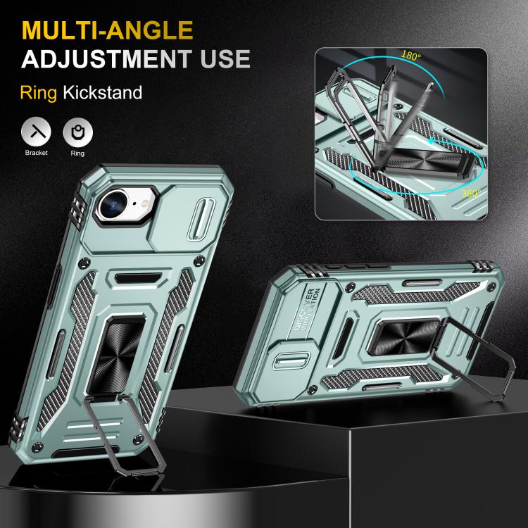 Armor PC + TPU Camera Shield Phone Case, For iPhone 16e, For iPhone 16 Pro Max, For iPhone 16 Pro
