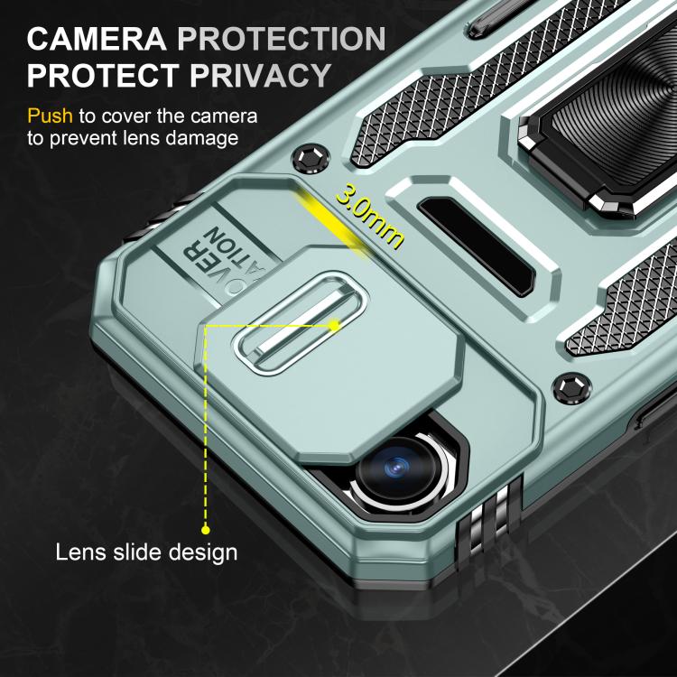 Armor PC + TPU Camera Shield Phone Case, For iPhone 16e, For iPhone 16 Pro Max, For iPhone 16 Pro