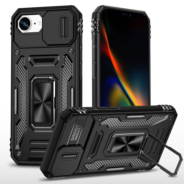 Armor PC + TPU Camera Shield Phone Case, For iPhone 16e, For iPhone 16 Pro Max, For iPhone 16 Pro