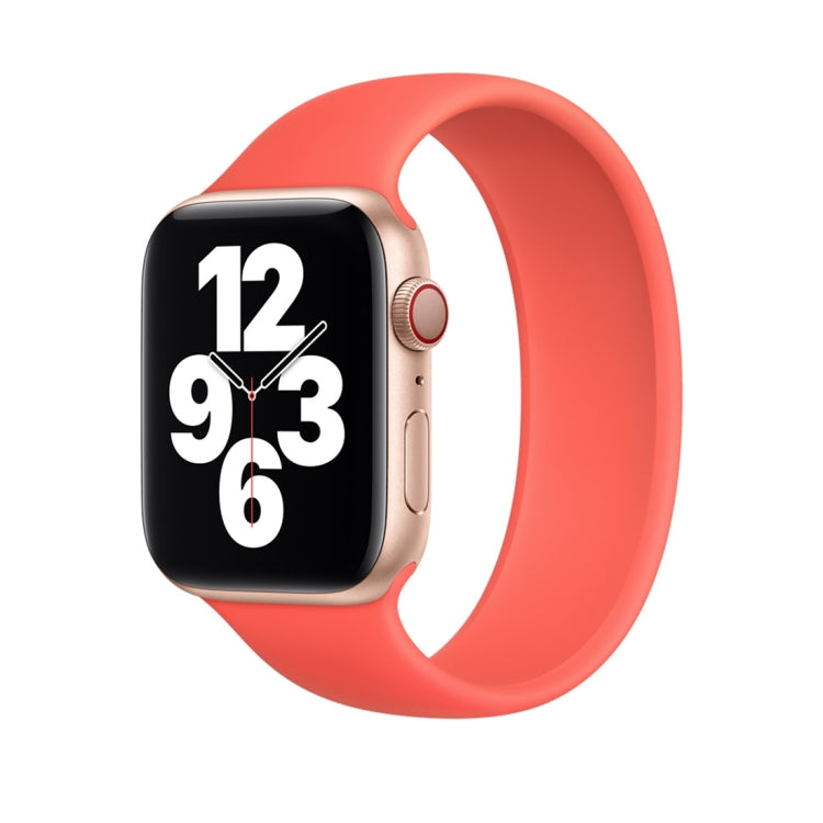 For Apple Watch Series 8&7 41mm / SE 2&6&SE&5&4 40mm / 3&2&1 38mm Solid Color Elastic Silicone Watch Band, Size:L 156mm, Size:L 156mm