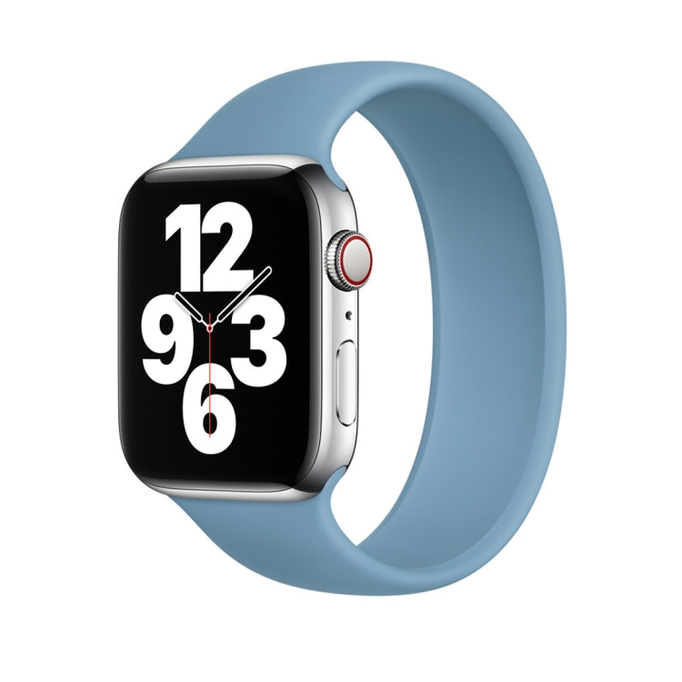 For Apple Watch Series 8&7 41mm / SE 2&6&SE&5&4 40mm / 3&2&1 38mm Solid Color Elastic Silicone Watch Band, Size:L 156mm, Size:L 156mm