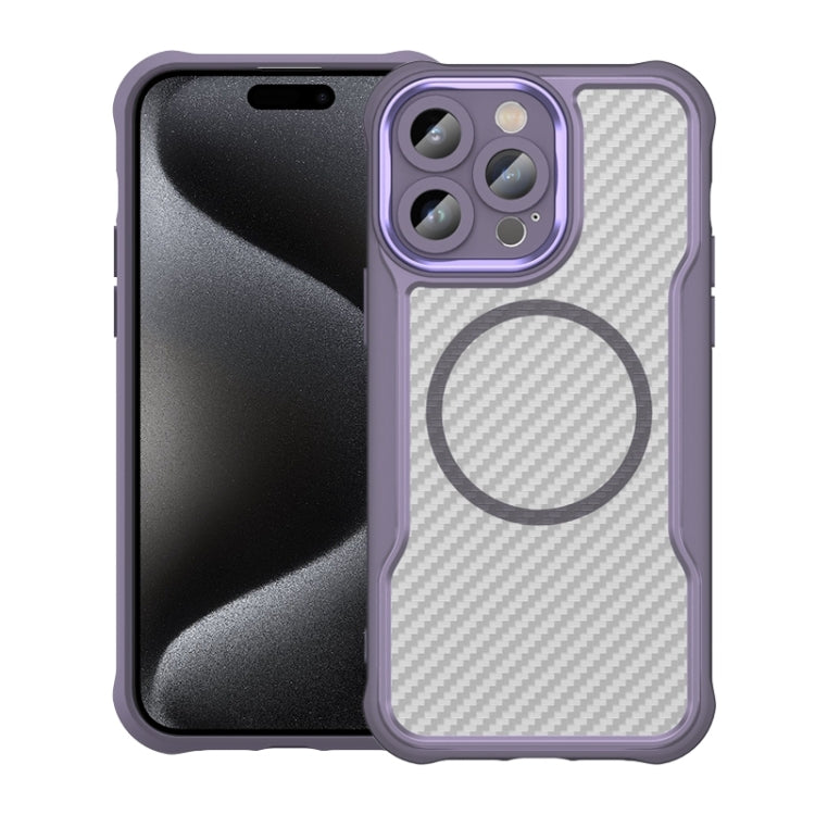 Carbon Fiber Texture MagSafe Translucent Phone Case, For iPhone 15 Pro, For iPhone 15 Plus / 14 Plus, For iPhone 15, For iPhone 14 / 13, For iPhone 14 Pro, For iPhone 14 Pro Max