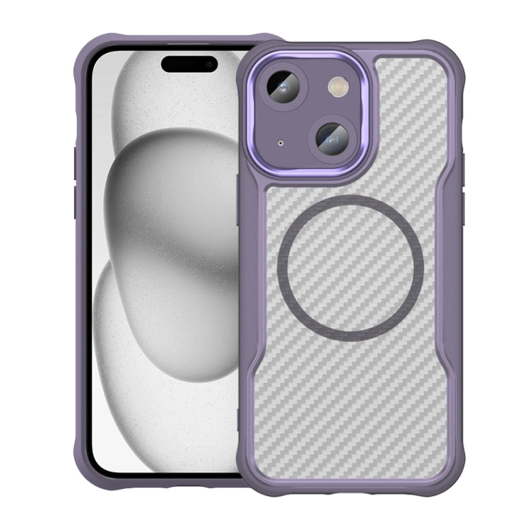 Carbon Fiber Texture MagSafe Translucent Phone Case, For iPhone 15 Pro, For iPhone 15 Plus / 14 Plus, For iPhone 15, For iPhone 14 / 13, For iPhone 14 Pro, For iPhone 14 Pro Max