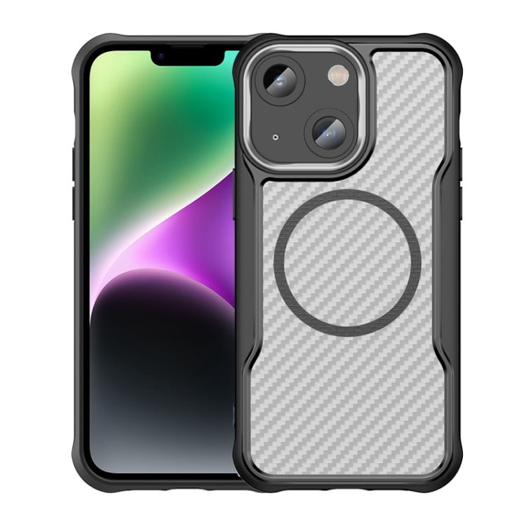 Carbon Fiber Texture MagSafe Translucent Phone Case, For iPhone 15 Pro, For iPhone 15 Plus / 14 Plus, For iPhone 15, For iPhone 14 / 13, For iPhone 14 Pro, For iPhone 14 Pro Max