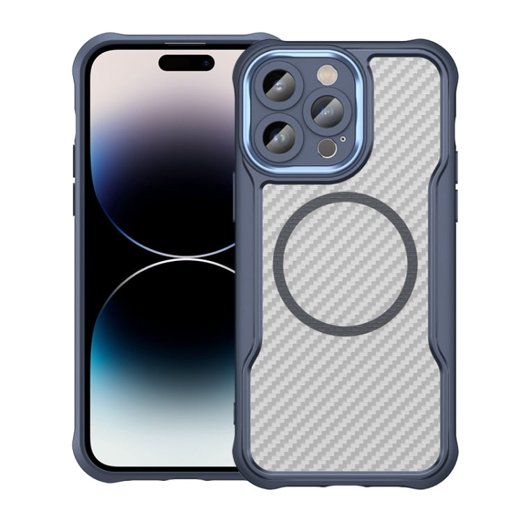 Carbon Fiber Texture MagSafe Translucent Phone Case, For iPhone 15 Pro, For iPhone 15 Plus / 14 Plus, For iPhone 15, For iPhone 14 / 13, For iPhone 14 Pro, For iPhone 14 Pro Max