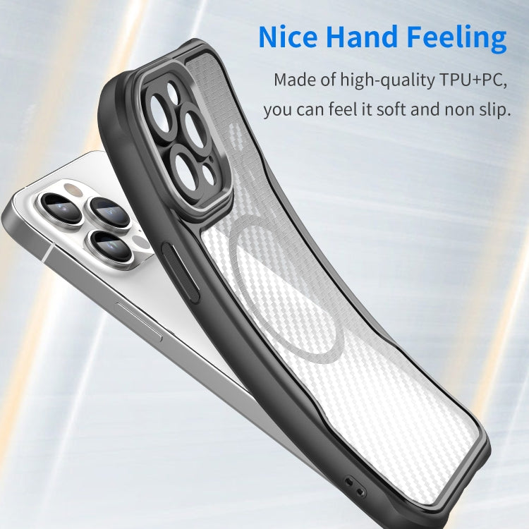 Carbon Fiber Texture MagSafe Translucent Phone Case, For iPhone 11, For iPhone 11 Pro