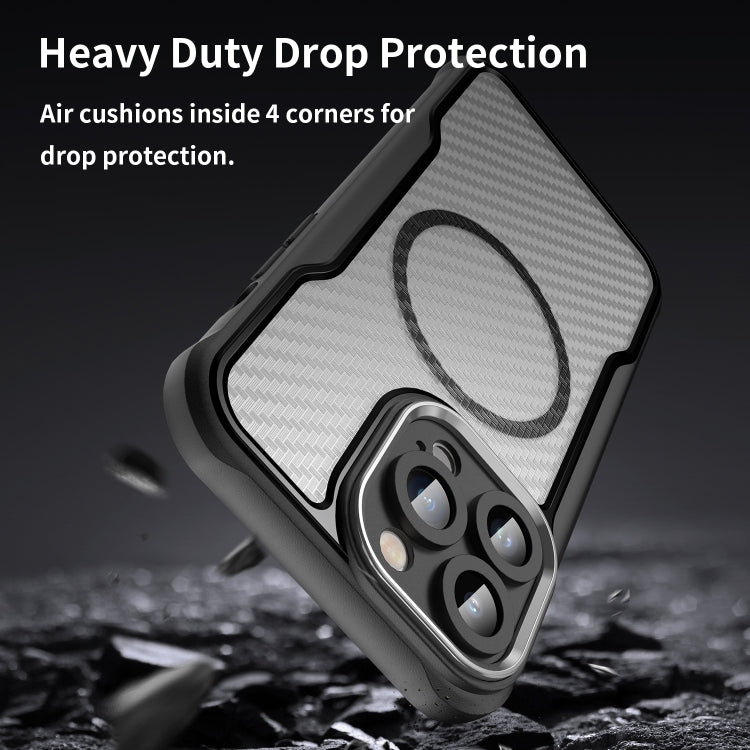 Carbon Fiber Texture MagSafe Translucent Phone Case, For iPhone 11, For iPhone 11 Pro