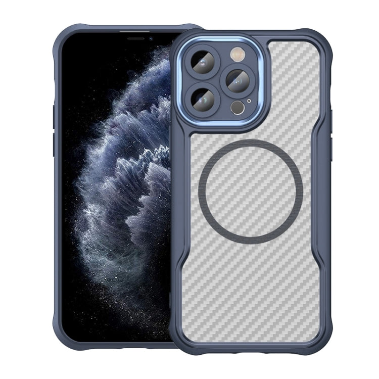 Carbon Fiber Texture MagSafe Translucent Phone Case, For iPhone 11, For iPhone 11 Pro