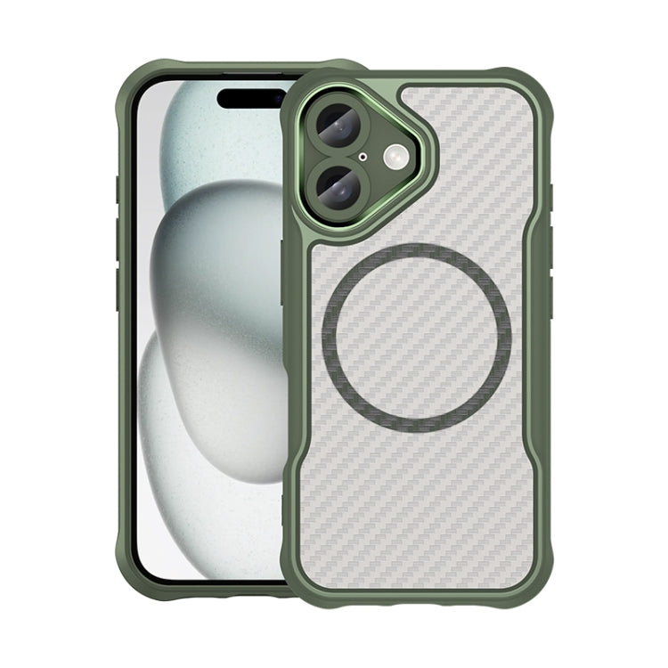 Carbon Fiber Texture MagSafe Translucent Phone Case