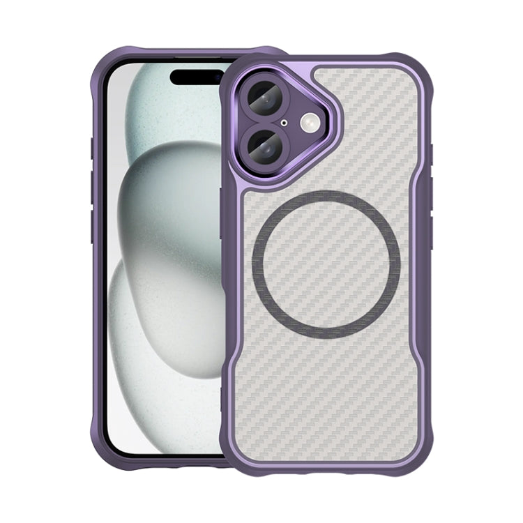 Carbon Fiber Texture MagSafe Translucent Phone Case