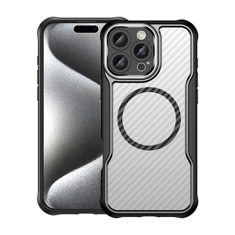 Carbon Fiber Texture MagSafe Translucent Phone Case