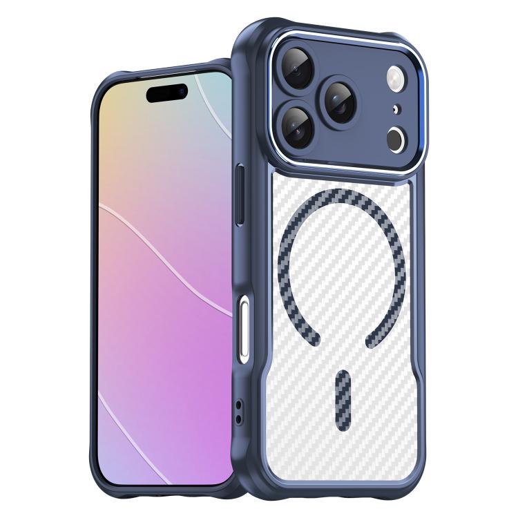 Carbon Fiber Texture MagSafe Translucent Phone Case
