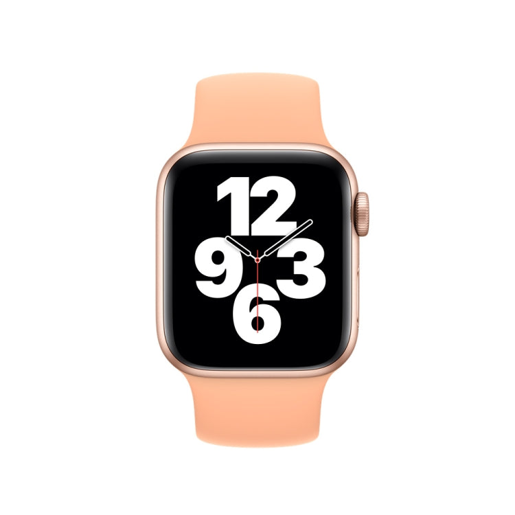 For Apple Watch Series 10 42mm / 9&8&7 41mm / SE 3&SE 2&6&SE&5&4 40mm / 3&2&1 38mm Solid Color Elastic Silicone Watch Band, Size:S 130mm