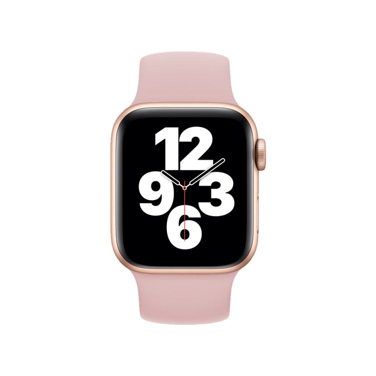 For Apple Watch Ultra 49mm&Watch Ultra 2 49mm / Series 10 46mm / 9&8&7 45mm / SE 3&SE 2&6&SE&5&4 44mm / 3&2&1 42mm Solid Color Elastic Silicone Watch Band, Size:L 156mm