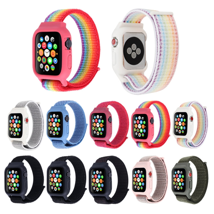 For Apple Watch Ultra 49mm&Watch Ultra 2 49mm / Series 10 46mm / 9&8&7 45mm / SE 3&SE 2&6&SE&5&4 44mm / 3&2&1 42mm Nylon Watch Band with Hook and Loop Fastener, For Apple Watch Series 7 45mm / 6 & SE & 5 & 4 44mm / 3 & 2 & 1 42mm                       ...