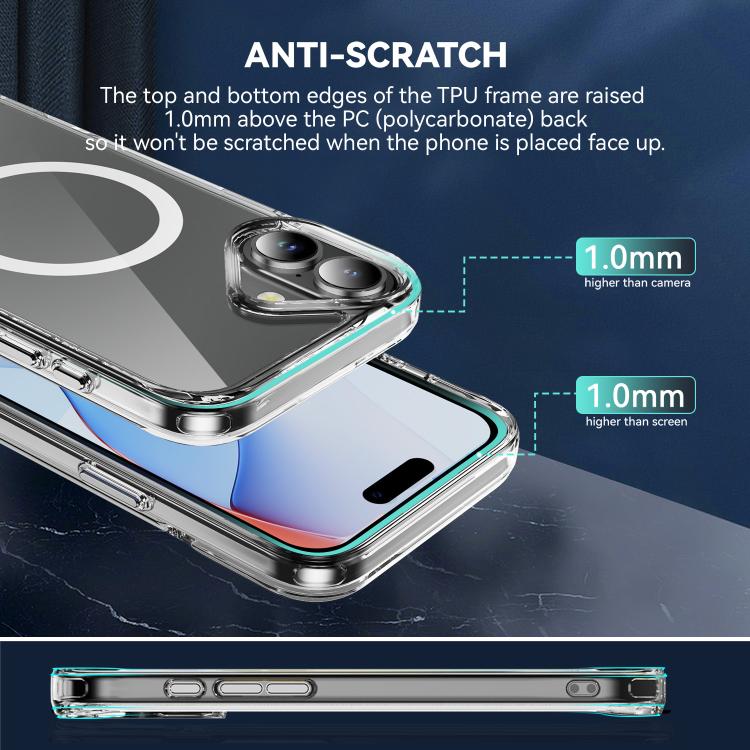 MagSafe Clear Acrylic PC +TPU Phone Case, For iPhone 18, For iPhone 18 Pro, For iPhone 18 Pro Max, For iPhone 17e / 16e, For iPhone 16 Pro Max, For iPhone 16 Pro, For iPhone 16 Plus, For iPhone 16, For iPhone 15 Pro Max, For iPhone 15 Pro              ...