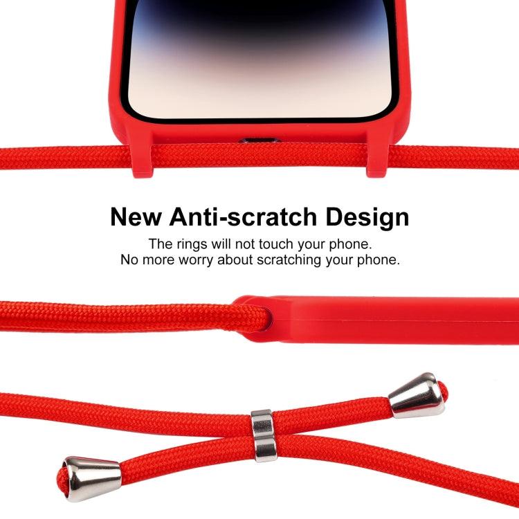 Crossbody Lanyard Liquid Silicone Case, For iPhone 16 Plus
