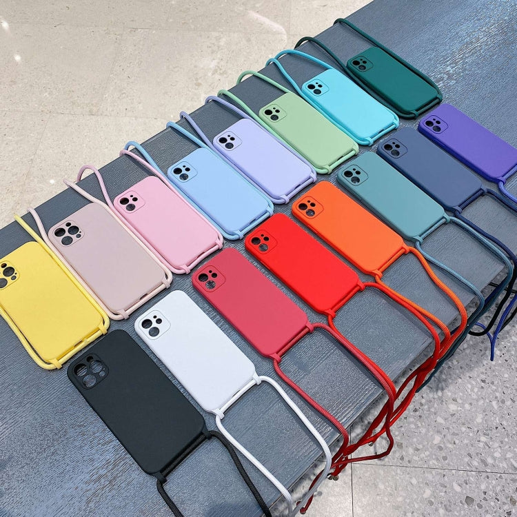 Crossbody Lanyard Liquid Silicone Case, For iPhone 15 Pro Max