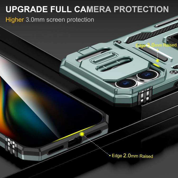Armor PC + TPU Camera Shield Phone Case, For iPhone 17 Pro Max, For iPhone 17 Pro, For iPhone 17