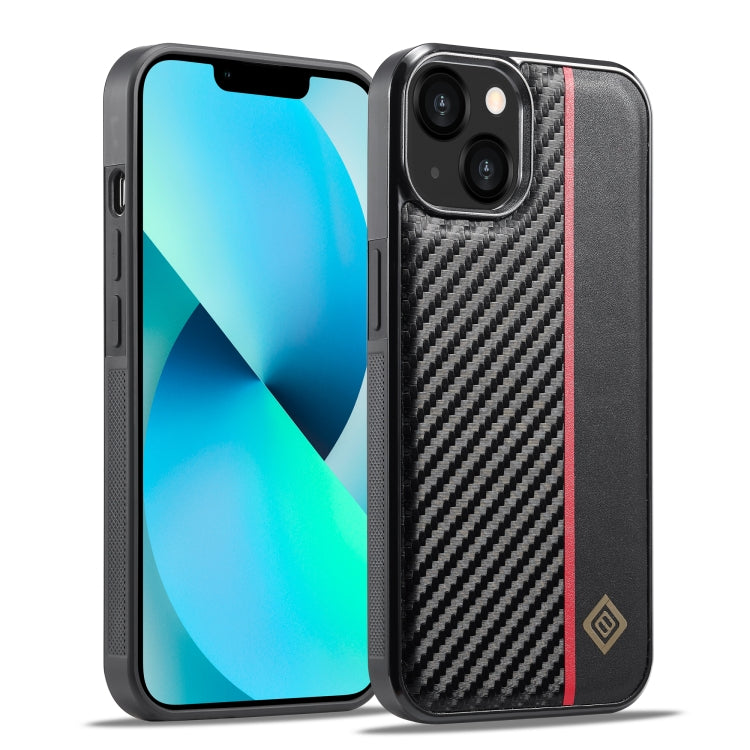 LC.IMEEKE 3 in 1 Carbon Fiber Texture Shockproof Phone Case