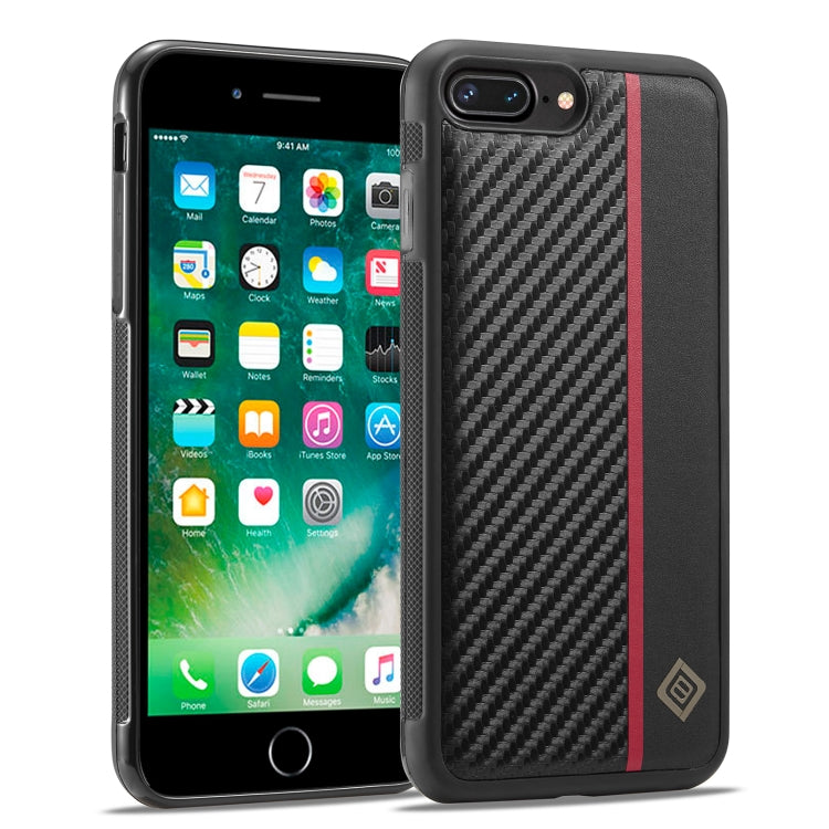 LC.IMEEKE 3 in 1 Carbon Fiber Texture Shockproof Phone Case