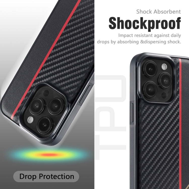 LC.IMEEKE 3 in 1 Carbon Fiber Texture Shockproof Phone Case