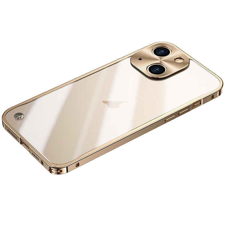 Frosted PC metal frame case, shockproof for iPhone 15 series