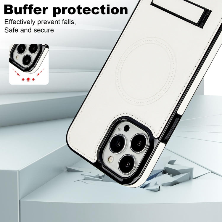 Retro Läder Osynligt Stativ MagSafe Mobilskal för iPhone 14 serie