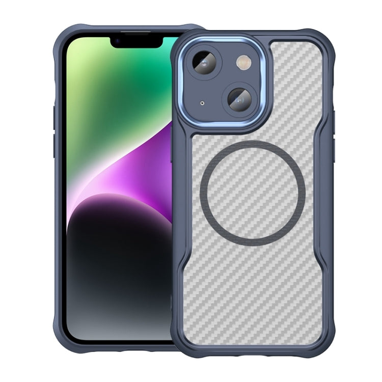 Carbon Fiber Texture MagSafe Translucent Phone Case, For iPhone 16, For iPhone 14, For iPhone 11