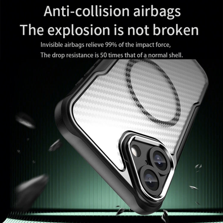 Carbon Fiber Texture MagSafe Translucent Phone Case, For iPhone 16, For iPhone 14, For iPhone 11