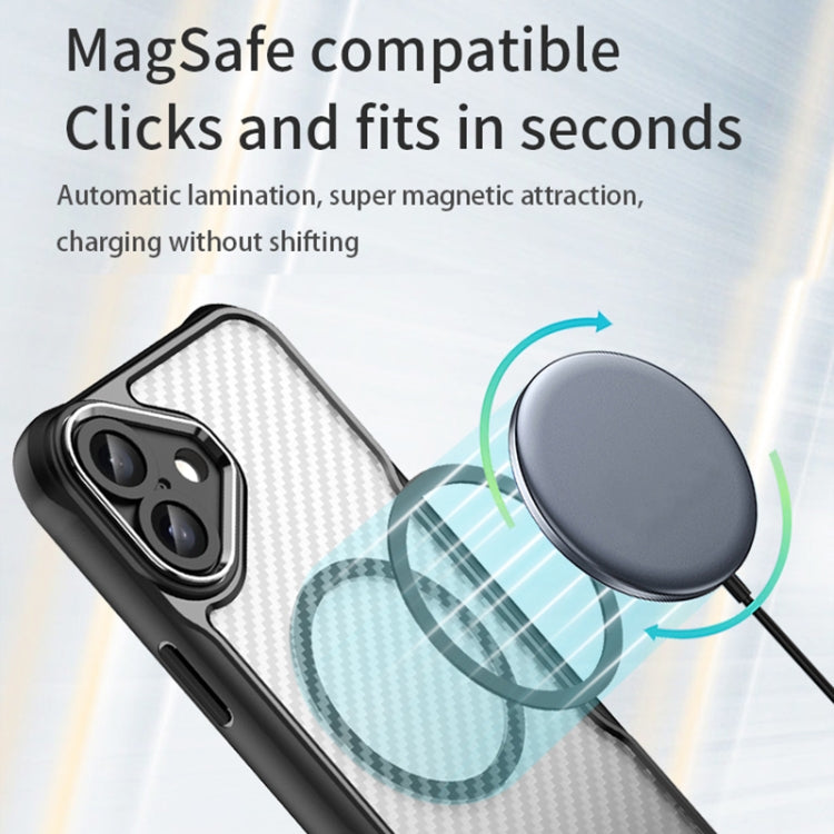 Carbon Fiber Texture MagSafe Translucent Phone Case, For iPhone 16, For iPhone 14, For iPhone 11