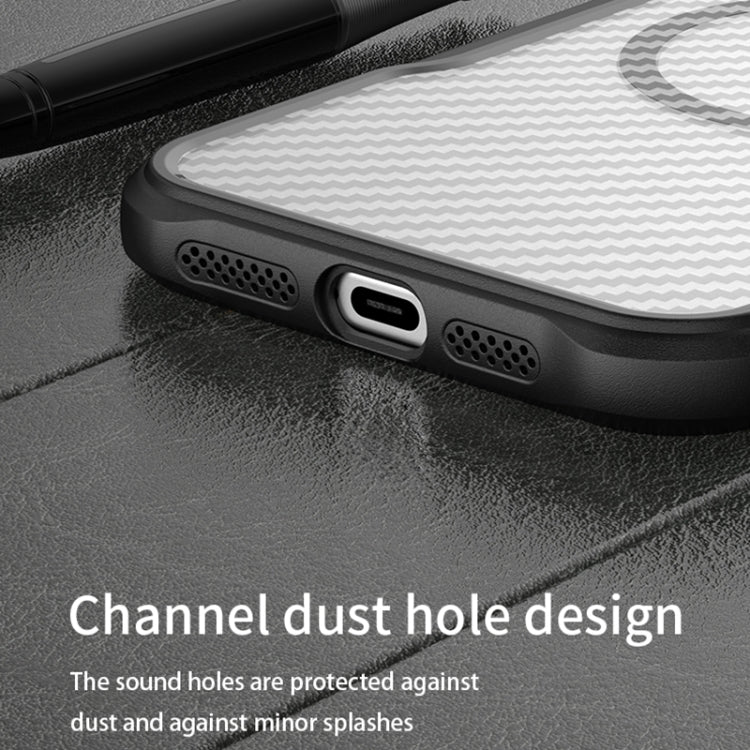 Carbon Fiber Texture MagSafe Translucent Phone Case, For iPhone 16, For iPhone 14, For iPhone 11