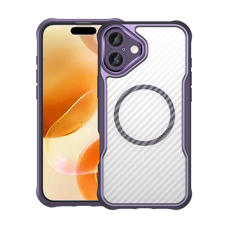 Carbon Fiber Texture MagSafe Translucent Phone Case, For iPhone 18 Pro, For iPhone 18 Pro Max, For iPhone 17e / 16e, For iPhone 16 Pro Max, For iPhone 16 Pro, For iPhone 16 Plus