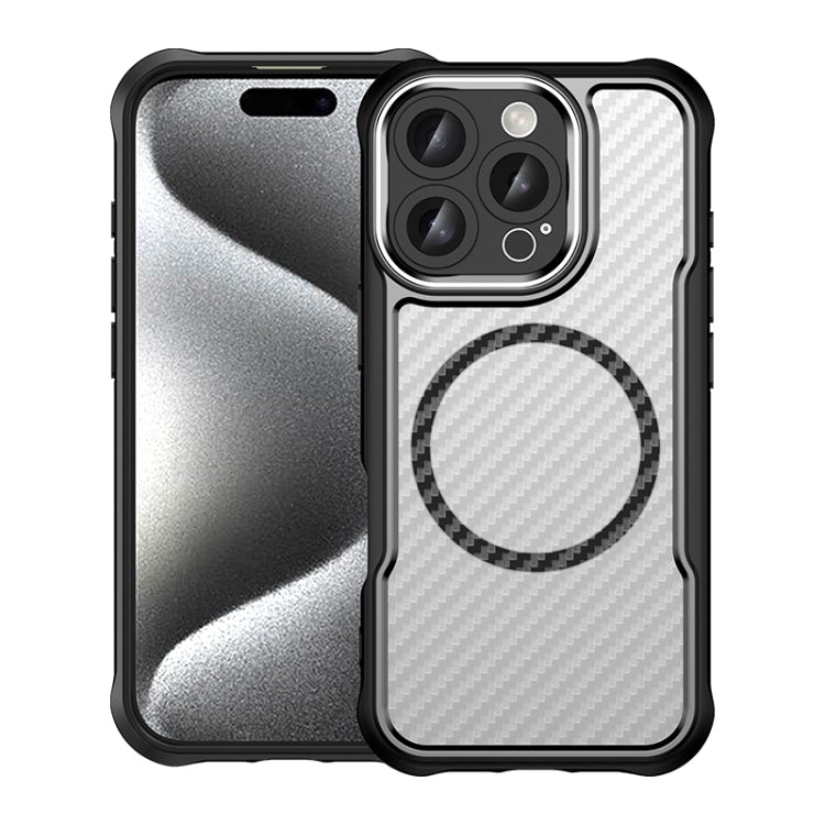 Carbon Fiber Texture MagSafe Translucent Phone Case, For iPhone 18 Pro, For iPhone 18 Pro Max, For iPhone 17e / 16e, For iPhone 16 Pro Max, For iPhone 16 Pro, For iPhone 16 Plus