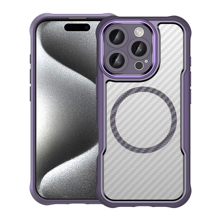 Carbon Fiber Texture MagSafe Translucent Phone Case, For iPhone 18 Pro, For iPhone 18 Pro Max, For iPhone 17e / 16e, For iPhone 16 Pro Max, For iPhone 16 Pro, For iPhone 16 Plus