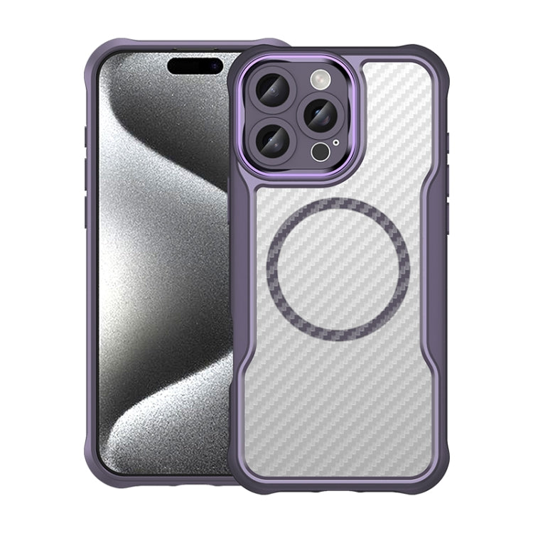 Carbon Fiber Texture MagSafe Translucent Phone Case, For iPhone 18 Pro, For iPhone 18 Pro Max, For iPhone 17e / 16e, For iPhone 16 Pro Max, For iPhone 16 Pro, For iPhone 16 Plus