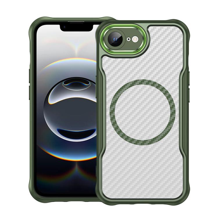 Carbon Fiber Texture MagSafe Translucent Phone Case, For iPhone 18 Pro, For iPhone 18 Pro Max, For iPhone 17e / 16e, For iPhone 16 Pro Max, For iPhone 16 Pro, For iPhone 16 Plus