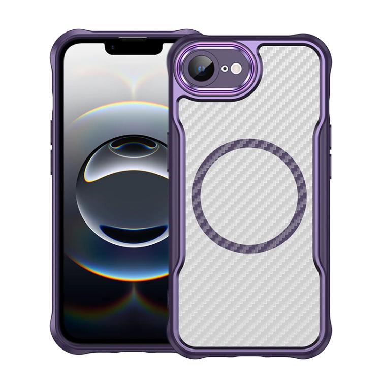 Carbon Fiber Texture MagSafe Translucent Phone Case, For iPhone 18 Pro, For iPhone 18 Pro Max, For iPhone 17e / 16e, For iPhone 16 Pro Max, For iPhone 16 Pro, For iPhone 16 Plus
