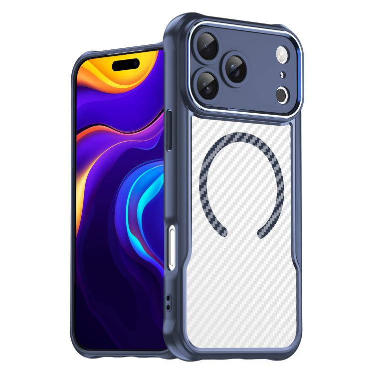 Carbon Fiber Texture MagSafe Translucent Phone Case, For iPhone 18 Pro, For iPhone 18 Pro Max, For iPhone 17e / 16e, For iPhone 16 Pro Max, For iPhone 16 Pro, For iPhone 16 Plus