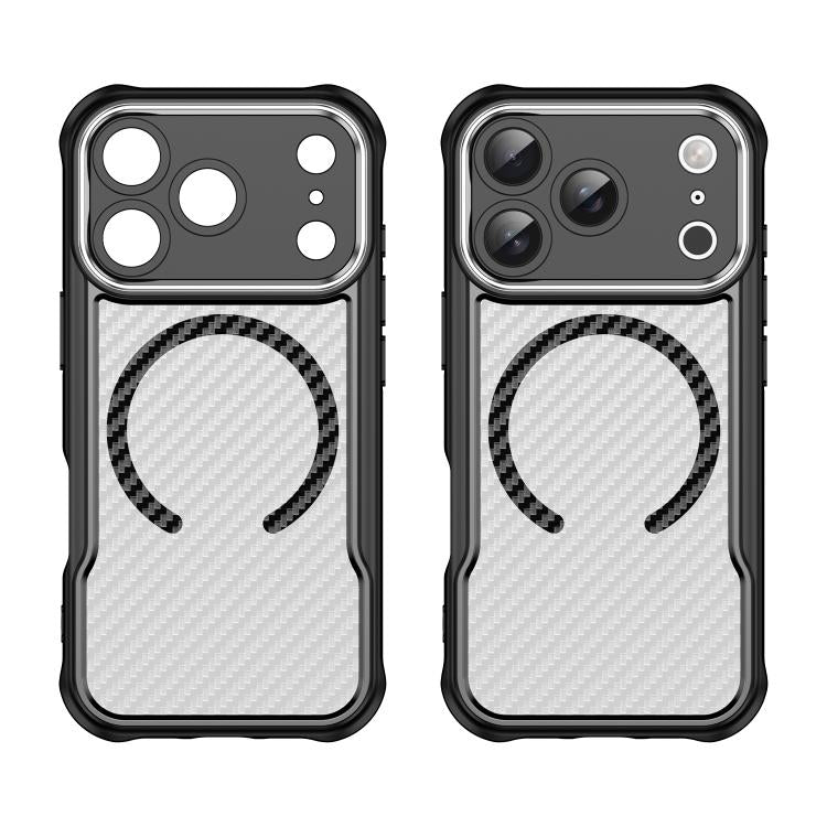 Carbon Fiber Texture MagSafe Translucent Phone Case, For iPhone 18 Pro, For iPhone 18 Pro Max, For iPhone 17e / 16e, For iPhone 16 Pro Max, For iPhone 16 Pro, For iPhone 16 Plus