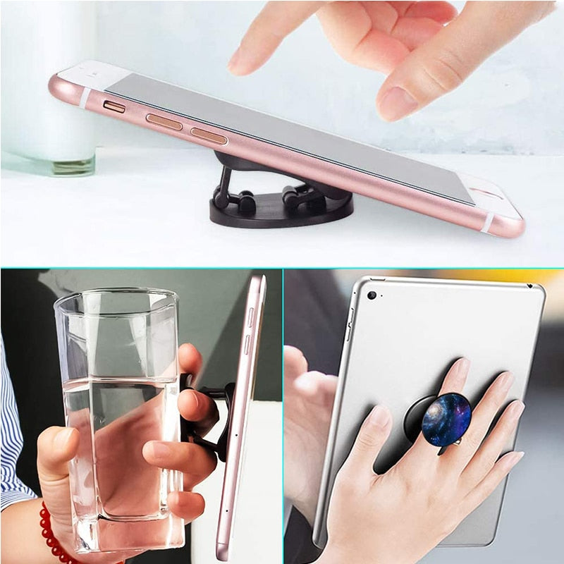 Hopfällbar telefon Ring Hållare passar För iPhone, Samsung, Xiaomi