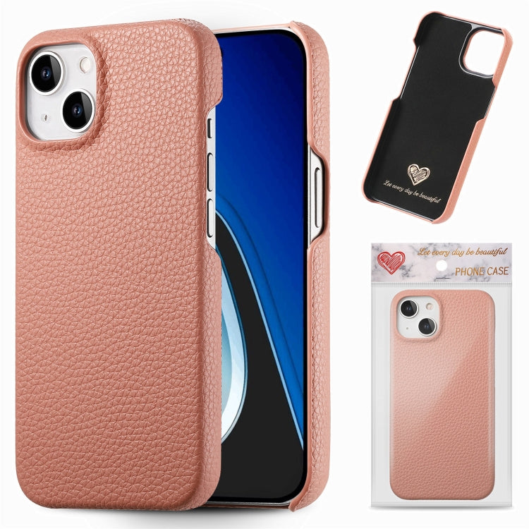 Litchi Oil Edge Leather Back Phone Case, Series 1