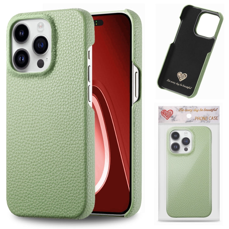 Litchi Oil Edge Leather Back Phone Case, Series 1