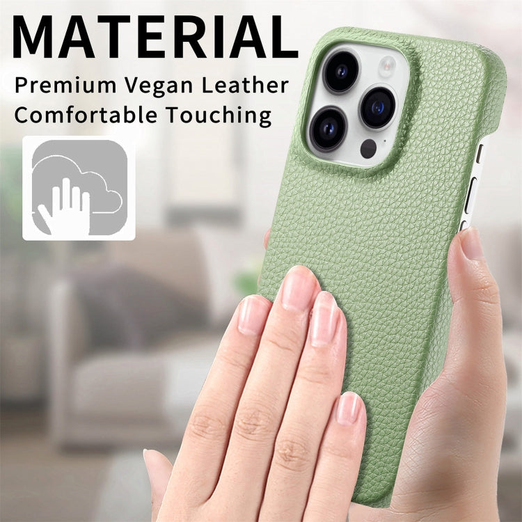 Litchi Oil Edge Leather Back Phone Case, Series 1