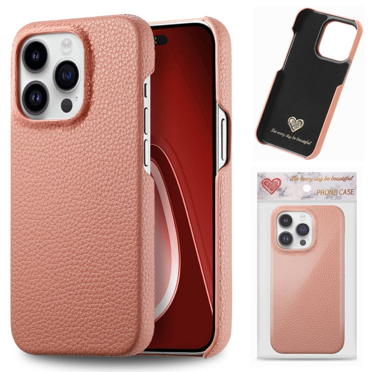 Litchi Oil Edge Leather Back Phone Case, Series 1